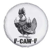 F Caw F Screaming Chicken Spare Tire Cover Metal Heavy Punk Rock Music Lovers - Wonder Print Shop
