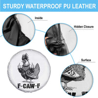 F Caw F Screaming Chicken Spare Tire Cover Metal Heavy Punk Rock Music Lovers - Wonder Print Shop
