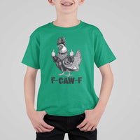 F Caw F Screaming Chicken T Shirt For Kid Metal Heavy Punk Rock Music Lovers - Wonder Print Shop