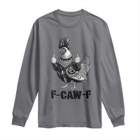 F Caw F Screaming Chicken Long Sleeve Shirt Metal Heavy Punk Rock Music Lovers - Wonder Print Shop