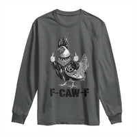 F Caw F Screaming Chicken Long Sleeve Shirt Metal Heavy Punk Rock Music Lovers - Wonder Print Shop