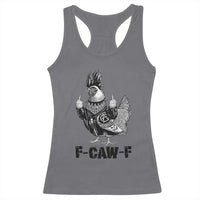 F Caw F Screaming Chicken Racerback Tank Top Metal Heavy Punk Rock Music Lovers - Wonder Print Shop