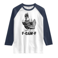 F Caw F Screaming Chicken Raglan Shirt Metal Heavy Punk Rock Music Lovers - Wonder Print Shop