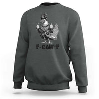 F Caw F Screaming Chicken Sweatshirt Metal Heavy Punk Rock Music Lovers - Wonder Print Shop