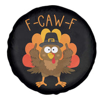 F-Caw-F Funny Turkey Spare Tire Cover Happy Thanksgiving Day Family Dinner - Wonder Print Shop