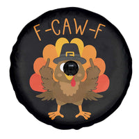 F-Caw-F Funny Turkey Spare Tire Cover Happy Thanksgiving Day Family Dinner - Wonder Print Shop