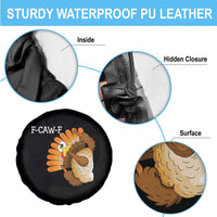 F-Caw-F Funny Silly Turkey Spare Tire Cover Happy Thanksgiving Day Family Dinner - Wonder Print Shop