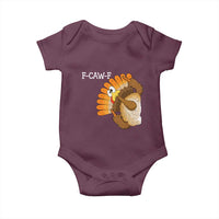 F-Caw-F Funny Silly Turkey Baby Onesie Happy Thanksgiving Day Family Dinner - Wonder Print Shop