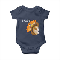 F-Caw-F Funny Silly Turkey Baby Onesie Happy Thanksgiving Day Family Dinner - Wonder Print Shop