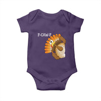 F-Caw-F Funny Silly Turkey Baby Onesie Happy Thanksgiving Day Family Dinner - Wonder Print Shop