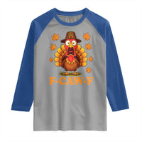 F-Caw-F Funny Turkey Raglan Shirt Happy Thanksgiving Day Autumn Family Dinner - Wonder Print Shop