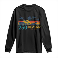 Marine 250th Anniversary Long Sleeve Shirt Patriotic Military Gift for Veterans - Wonder Print Shop