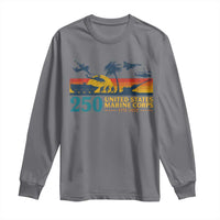Marine 250th Anniversary Long Sleeve Shirt Patriotic Military Gift for Veterans - Wonder Print Shop