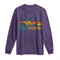 Marine 250th Anniversary Long Sleeve Shirt Patriotic Military Gift for Veterans - Wonder Print Shop