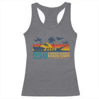 Marine 250th Anniversary Racerback Tank Top Patriotic Military Gift for Veterans - Wonder Print Shop