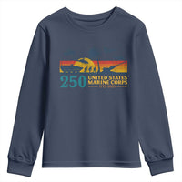 Marine 250th Anniversary Youth Sweatshirt Patriotic Military Gift for Veterans - Wonder Print Shop