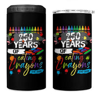 250 Years Of Eating Crayons 4 in 1 Can Cooler Tumbler Marine Veteran 250th Anniversary - Wonder Print Shop