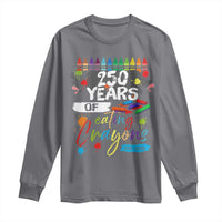 250 Years Of Eating Crayons Long Sleeve Shirt Marine Veteran 250th Anniversary - Wonder Print Shop