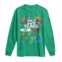 250 Years Of Eating Crayons Long Sleeve Shirt Marine Veteran 250th Anniversary - Wonder Print Shop