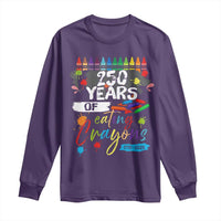 250 Years Of Eating Crayons Long Sleeve Shirt Marine Veteran 250th Anniversary - Wonder Print Shop
