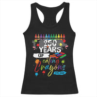 250 Years Of Eating Crayons Racerback Tank Top Marine Veteran 250th Anniversary - Wonder Print Shop