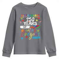 250 Years Of Eating Crayons Youth Sweatshirt Marine Veteran 250th Anniversary - Wonder Print Shop