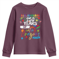 250 Years Of Eating Crayons Youth Sweatshirt Marine Veteran 250th Anniversary - Wonder Print Shop