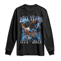 Marine Veteran 250th Anniversary Long Sleeve Shirt Eagle Patriotic Military Gift for Marines Veterans - Wonder Print Shop