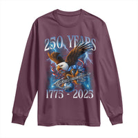 Marine Veteran 250th Anniversary Long Sleeve Shirt Eagle Patriotic Military Gift for Marines Veterans - Wonder Print Shop