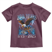 Marine Veteran 250th Anniversary Toddler T Shirt Eagle Patriotic Military Gift for Marines Veterans - Wonder Print Shop