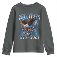 Marine Veteran 250th Anniversary Youth Sweatshirt Eagle Patriotic Military Gift for Marines Veterans - Wonder Print Shop