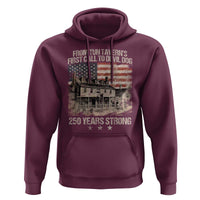 Tun Tavern 250th Anniversary Hoodie Patriotic Veteran Military Gift American Flag - Wonder Print Shop