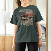 Tun Tavern 250th Anniversary T Shirt For Women Patriotic Veteran Military Gift American Flag - Wonder Print Shop