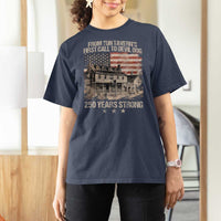 Tun Tavern 250th Anniversary T Shirt For Women Patriotic Veteran Military Gift American Flag - Wonder Print Shop