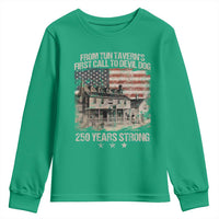 Tun Tavern 250th Anniversary Youth Sweatshirt Patriotic Veteran Military Gift American Flag - Wonder Print Shop