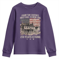 Tun Tavern 250th Anniversary Youth Sweatshirt Patriotic Veteran Military Gift American Flag - Wonder Print Shop