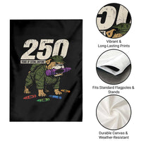 250 Years Of Eating Crayons Garden Flag Vintage Bulldog Patriotic Veteran Military Gift - Wonder Print Shop