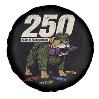 250 Years Of Eating Crayons Spare Tire Cover Vintage Bulldog Patriotic Veteran Military Gift - Wonder Print Shop