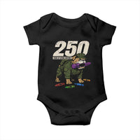 250 Years Of Eating Crayons Baby Onesie Vintage Bulldog Patriotic Veteran Military Gift - Wonder Print Shop