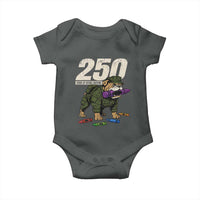 250 Years Of Eating Crayons Baby Onesie Vintage Bulldog Patriotic Veteran Military Gift - Wonder Print Shop