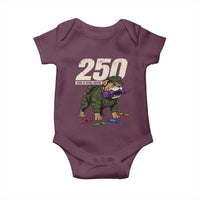 250 Years Of Eating Crayons Baby Onesie Vintage Bulldog Patriotic Veteran Military Gift - Wonder Print Shop