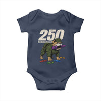 250 Years Of Eating Crayons Baby Onesie Vintage Bulldog Patriotic Veteran Military Gift - Wonder Print Shop