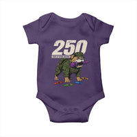 250 Years Of Eating Crayons Baby Onesie Vintage Bulldog Patriotic Veteran Military Gift - Wonder Print Shop
