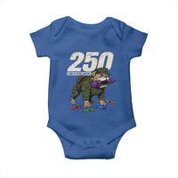 250 Years Of Eating Crayons Baby Onesie Vintage Bulldog Patriotic Veteran Military Gift - Wonder Print Shop