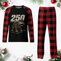 250 Years Of Eating Crayons Plaid Pajama Set Vintage Bulldog Patriotic Veteran Military Gift - Wonder Print Shop