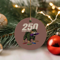 250 Years Of Eating Crayons Ceramic Ornament Vintage Bulldog Patriotic Veteran Military Gift - Wonder Print Shop