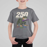 250 Years Of Eating Crayons T Shirt For Kid Vintage Bulldog Patriotic Veteran Military Gift - Wonder Print Shop