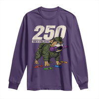 250 Years Of Eating Crayons Long Sleeve Shirt Vintage Bulldog Patriotic Veteran Military Gift - Wonder Print Shop
