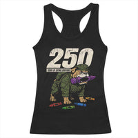 250 Years Of Eating Crayons Racerback Tank Top Vintage Bulldog Patriotic Veteran Military Gift - Wonder Print Shop