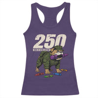 250 Years Of Eating Crayons Racerback Tank Top Vintage Bulldog Patriotic Veteran Military Gift - Wonder Print Shop